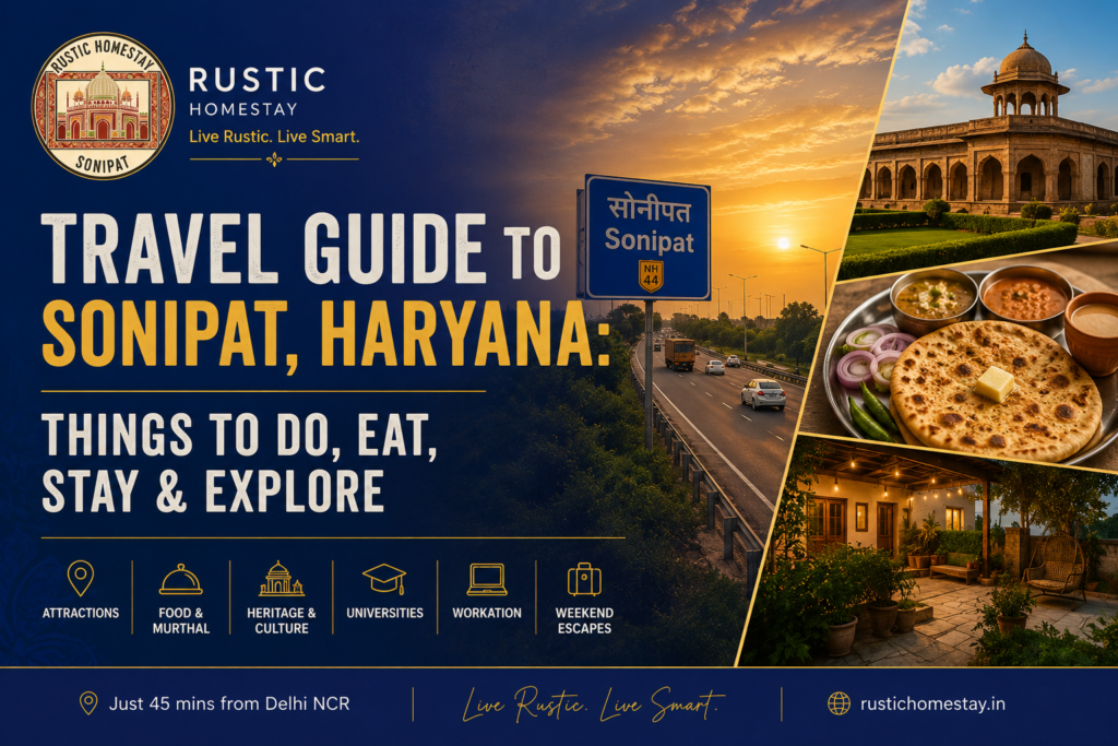 Travel guide to Sonipat Haryana showing local attractions, Murthal and Sonipat travel experiences