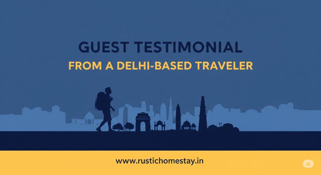 guest testimonial from Delhi-based traveler